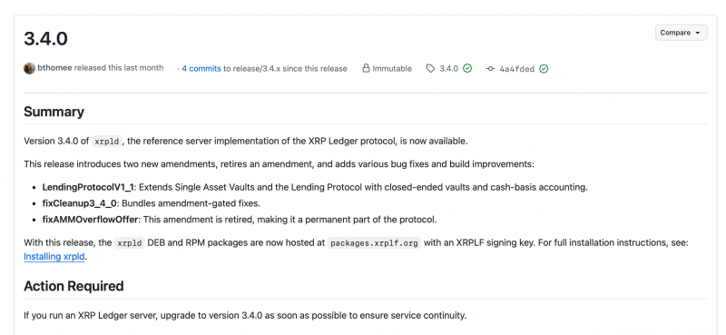XRP Ledger приближается к обновлению 23 октября, поскольку голоса за внедрение системы кредитования не набрали необходимого количества